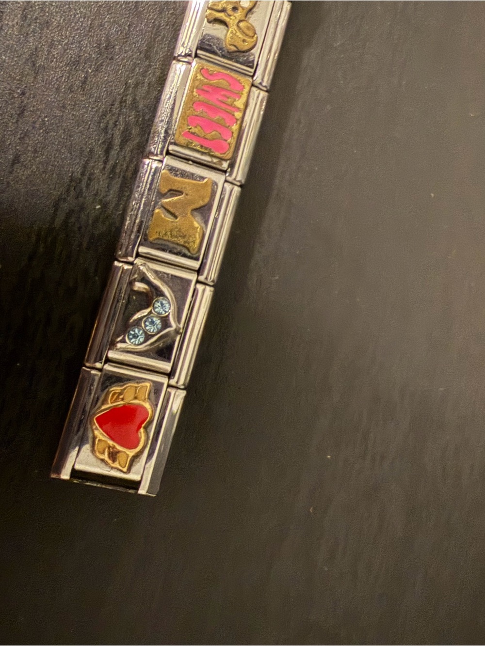 Silver-Tone Italian Link Charm Bracelet with Multicolor Accents - Picture 9 of 9